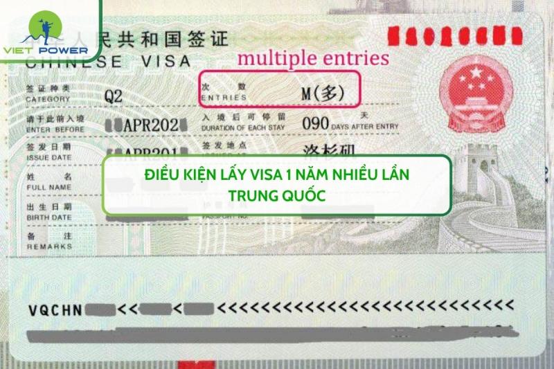 Điều Kiện Lấy Visa 1 Năm Nhiều Lần Trung Quốc